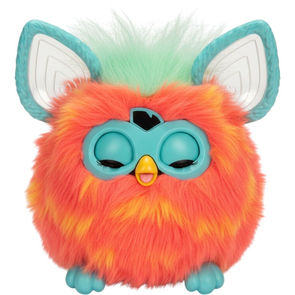 Hasbro Furby Boom Pink Orange Teal Polka Dots Interactive Electronic Toy 2013